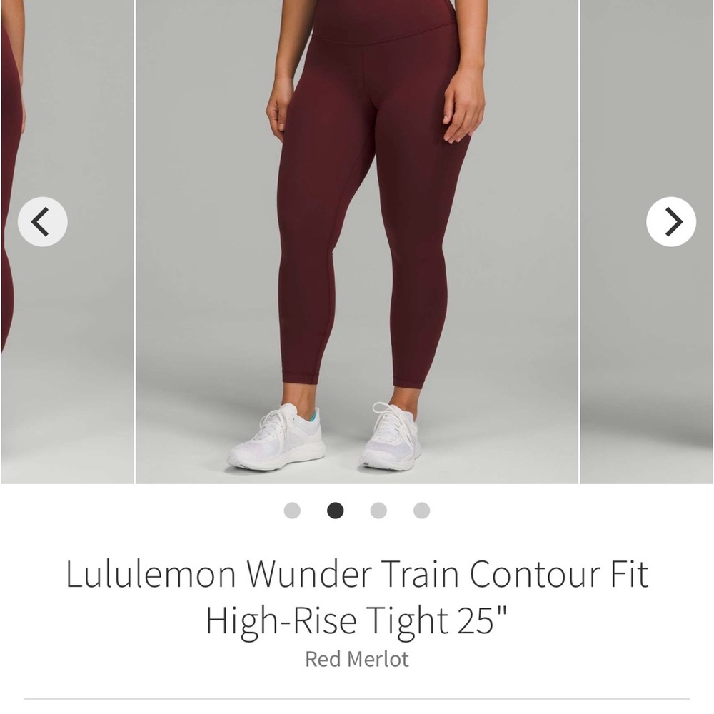 Lululemon maroon Leggings - Picture 2 of 2